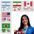 thumbnail image 3 of YWIYIUD 30PC 2.24x2.36 Inch Portable PatrioticFlags Face Stickers Durable World Flag Face and Body Stickers Multicultural Travel Luggage Aviation Stickers for Football Competition Sports Event, 3 of 8