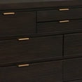 thumbnail image 3 of Benjara Maq 50 Inch 8 Drawer Wide Dresser Chest, Bronze Metal Handles, Dark Brown, 3 of 5