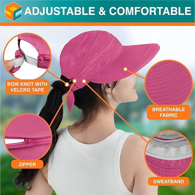 Women Sun Hat for Outdoor UV Protection, Wide Brim Sun Hat  display picture 3