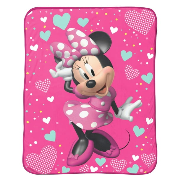 disney minnie mouse plush printed blanket