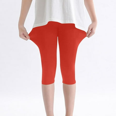 

Geire New Arrival Girls Cropped Pants Summer Thin Children s Clothing Solid Tight Leggings Casual Comfy Pants for Outdoor Wear
