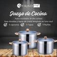 thumbnail image 4 of 3 OLLAS VAPORERAS CON REJILLA 9L, 11.1L Y 13.5L ACERO INOX YAJAD 9 Pzs, 4 of 5