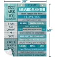 thumbnail image 4 of LHSHID Granddaughter Gifts for Christmas Birthday Graduation Wedding Valentine Christmas Blanket 40"x50", 4 of 7