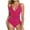 Hot Pink, variant on VBTAPA One Piece Swimsuits for Women V Neck Strappy Bathing Suit Hollow Out Monokini Swimwear Limited Time Sales Black XXL