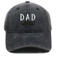 thumbnail image 1 of Gorra de béisbol de algodón lavado, lisos, bordados con bigote DAD, 1 of 1