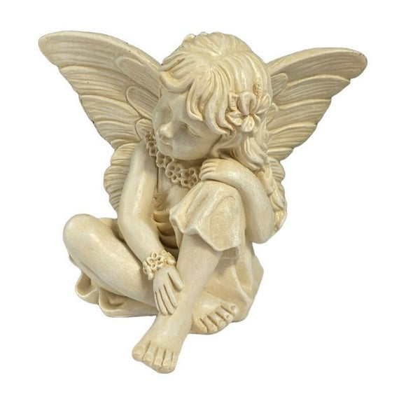 Angel Statues for Garden,Angel Face-Supporting Statue Cute Face-Supporting Legged Angel Resin Statue Home Collection and Outdoor Garden Decoration,Garden Decorations Outdoor
