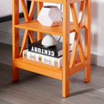 thumbnail image 4 of VECELO Nightstand End Table with 3-tier Storage Shelf for Living Room/Bedroom/Office, Orange, 4 of 7