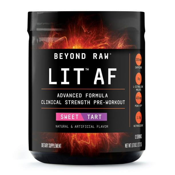 Beyond Raw® LIT™ AF PreWorkout Powder, Sweet & Tart, 9.78 oz