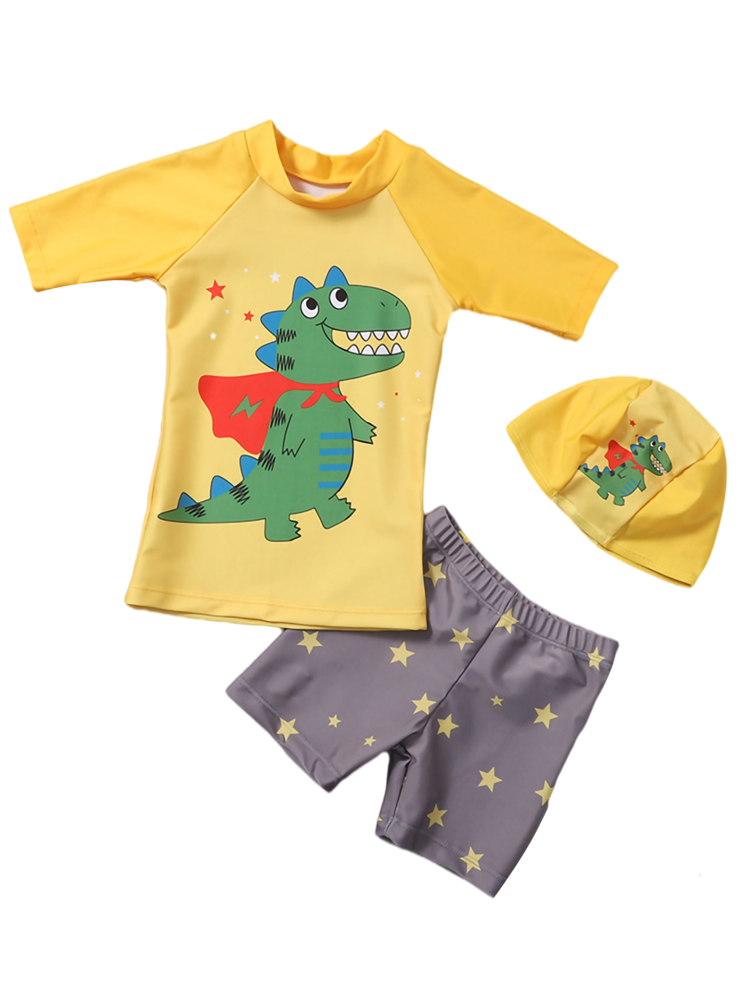 Baby Toddler Girls Swimsuit Set Dinosaur Swimming Rash Guard with Hat Baby Toddler Girls Swimsuit Set Dinosaur Swimming Rash Guard with Hat