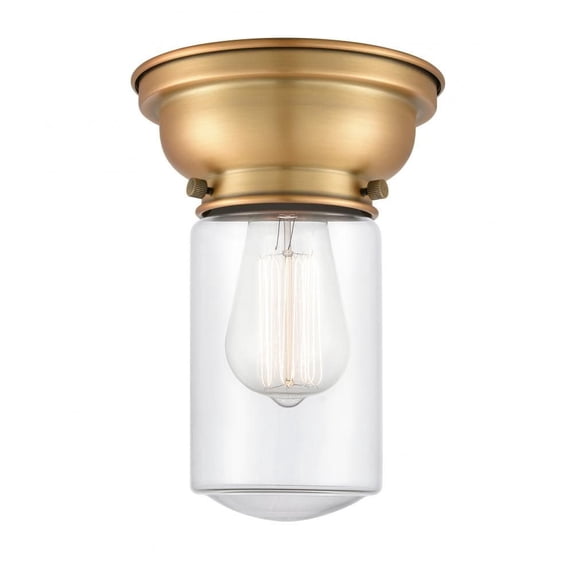 Innovations 623-1F-BB-G312-LED Dover 1 Light 8 inch Flush Mount, Brushed Brass