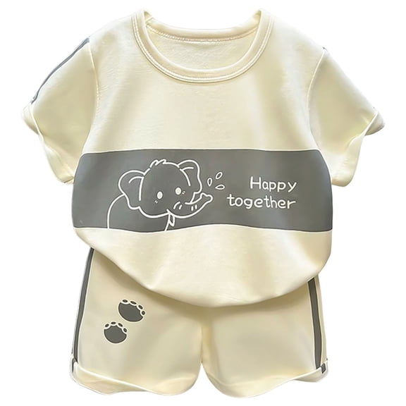 UAYOTSE Kids & Toddler Boys Pajamas 2 Piece Pjs Set Cotton Sleepwear short Sleeve Summer Set for 0 6 12 18 24 M,Sizes 12-18 Months