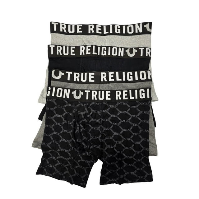 True Religion Boxeurs Modal Lot de 4 - 4MB2247TR3 (Noir/gris/charbon, m)
