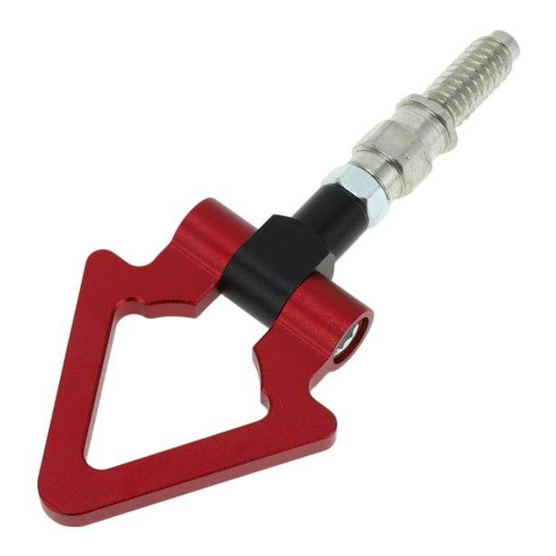 Ganchos de Remolque Triangulares Frontal/Trasero de Unique Bargains, Gancho de Remolque Atornillable para Coches Alemanes, Gancho de Remolque de Carreras Plegable de Aleación de Aluminio Hierro Rojo