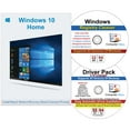 thumbnail image 1 of Windows 10 Home 32/64 Bit with Key Install Repair Recover Restore DVD Plus Windows Drivers & Registry Cleaner, 3 PK, 1 of 7
