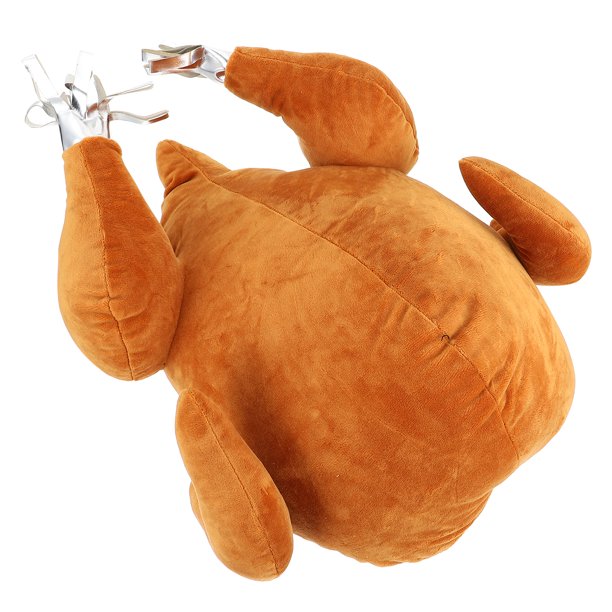 1 almohada navideña de pavo de peluche, calentador de manos, para sofá o silla.