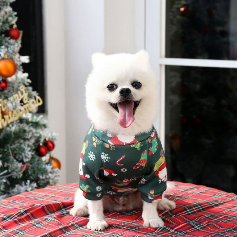 Cheers.US Soft Puppy Pajamas Cute Dog Pjs Jumpsuit Pet Clothes Apparel  Christmas Coat Warm Comfortable