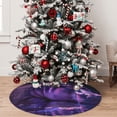 thumbnail image 5 of Sikiie Purple Hippo In Water 30-48 inches {designName} Print Christmas Tree Skirt Snowman Xmas Tree Skirt with Edge Christmas Decorations for Holiday Party-36", 5 of 7