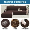 thumbnail image 3 of CJC L-Shaped Sofa Cover Reversible Sofa Slipcovers Sectional Couch Cover Chaise Lounge Slip Cover Furniture Protector for Pets Kids (Brown, L), 3 of 9
