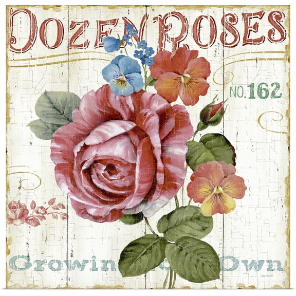 Great BIG Canvas | Rolled Poster Print entitled Rose Garden II