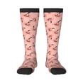 thumbnail image 1 of Fotbe Smiling Pink Pumpkins Calcetas Divertidas Estampadas para Hombre y Mujer, Calcetas de Algodón hasta la Rodilla para Caminar, Correr, Enfermería y Embarazo, 1 of 6