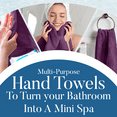 thumbnail image 4 of Dan River Hand Towel pack of 6 Quick Dry And Absorbent Cotton Towels for Bathroom - Purple 16x28in, 4 of 10