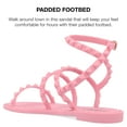 thumbnail image 3 of Journee Collection Womens Saphira Multi Strap Studded Jelly Sandal, 3 of 6
