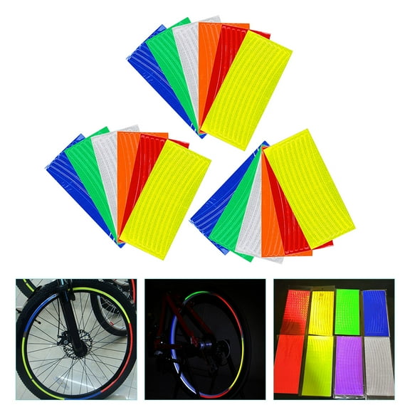 NIYANGLE 18pcs Reflective Wheel Rim Stickers Glow Stripes For Bike And Motorcycle Easy To Install Tire Decals Light