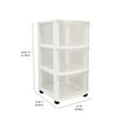 thumbnail image 6 of Gracious Living Classic 3 Drawer Organizer Plastic Storage Cart (2 Pack), 6 of 12