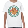 thumbnail image 2 of Smartprints Born to Be Capy Cute Capybara Youth T-Shirt White, Cotton, XS, 2 of 4