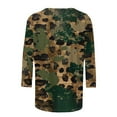 thumbnail image 6 of JTZGDY Western Shirts for Women Plus Size Ethnic Style Tops Plus Size 3/4 Lenght Sleeve Vintage Bleached Crewneck Tunic Tees Loose Oversied Graphic Tshirt Tops Multicolor#16 XL, 6 of 6