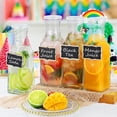 thumbnail image 6 of Glass Carafe With Lid  4pcs Square Juice Containers 1 Liter Clear Pitcher Drink Dispensers For Beverage Cold Water Milk Iced Tea Wine Dishwasher Safe, 6 of 7