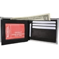 thumbnail image 4 of Men's Genuine Leather Bifold Multi Card ID Center Flap Wallet with Graphics $100 Bill, 4 of 9