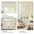 thumbnail image 5 of NICETOWN Floral Valance Curtains for Kitchen, Vintage Printed Linen Valance Rod Pocket Semi Sheer Light Filtering Window Curtains for Bathroom, Yellow, 52"x18", 1 Panel, 5 of 8
