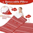 thumbnail image 3 of Red Christmas Pattern Toddler Nap Mats for Kids Preschool,59"x22" Sleeping Mat Bag or Kids,Toddler Sleeping Bag,Toddler Nap Mat or Daycare, 3 of 6