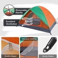 thumbnail image 2 of Ktaxon 2 Person Camping Dome Tent Portable Collapsible Room Hiking Tent Orange, 2 of 7