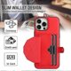 thumbnail image 4 of Mobile Phone Cases For iPhone 13 Pro Max Shockproof Leather Phone Case with Card Holder(Red), 4 of 5