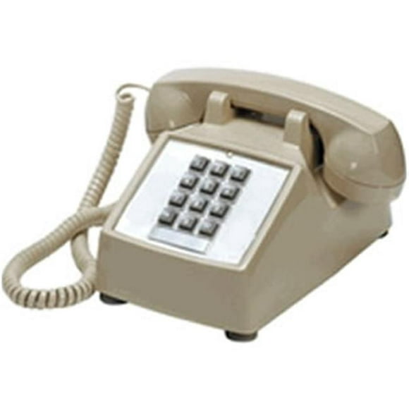 ITT 2500-V-BG Téléphone de Bureau avec Contrôle du Volume de la Sonnerie - Beige