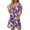 Purple, variant on Womens Summer Dresses Women's Fashion Summer Print Short-sleeved V-neck Casual Dress