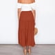 thumbnail image 5 of Falda larga boho elástica de cintura alta para mujer: con volantes, corte en A, cordón, poliéster, para todas las estaciones, tallas S-XL., 5 of 8