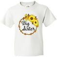 thumbnail image 3 of Inktastic Big Sister Sunflower Wreath Youth T-Shirt, 3 of 5
