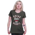 thumbnail image 3 of Break Rules Not Hearts Valentines Day Womens Slim Fit Graphic Tee Brisco Brands L, 3 of 4