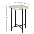 thumbnail image 3 of SAFAVIEH Tenzin Multi Gray Stone/Black Square Marble End Table (16.3 in. W x 16.3 in. D x 24.5 in. H), 3 of 8