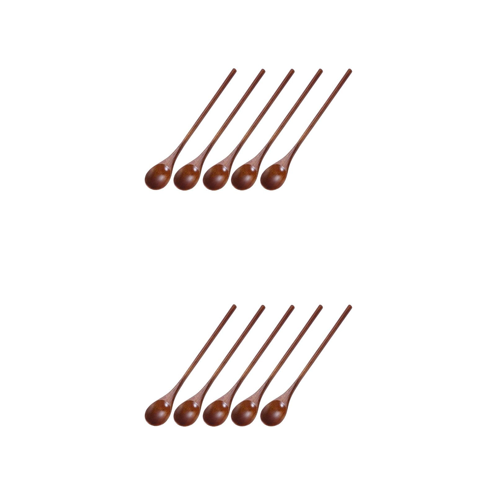 TAILTOSS Eco Friendly Bamboo Spoons Dark Brown for Home and Restaurant 20Pcs