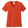 thumbnail image 5 of Yellow Rooster Women's Core Cotton V-Neck Tee Orange XL, 5 of 6