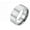Silver, variant on Mens 8mm Stainless Steel Relief Catholic St Saint Benedict Exorcism Cross Ring
