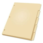 Oxford 1PK Write-on Tab Dividers, 5-tab, 11 X 8.5, Manila, 20 Sets