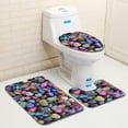 thumbnail image 5 of Billuyoard Juego de alfombrillas con estampado de baño de 3 uds., alfombra antideslizante con Pedestal, tapa, cubierta de inodoro, alfombra de Juegos de accesorios de baño ocho, 5 of 5
