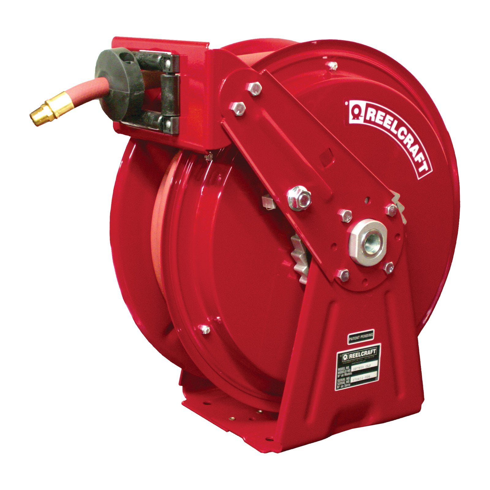 Reelcraft Compact Dual Pedestal Air Water 1 2 in. Hose Reel 50 ft. by Reelcraft