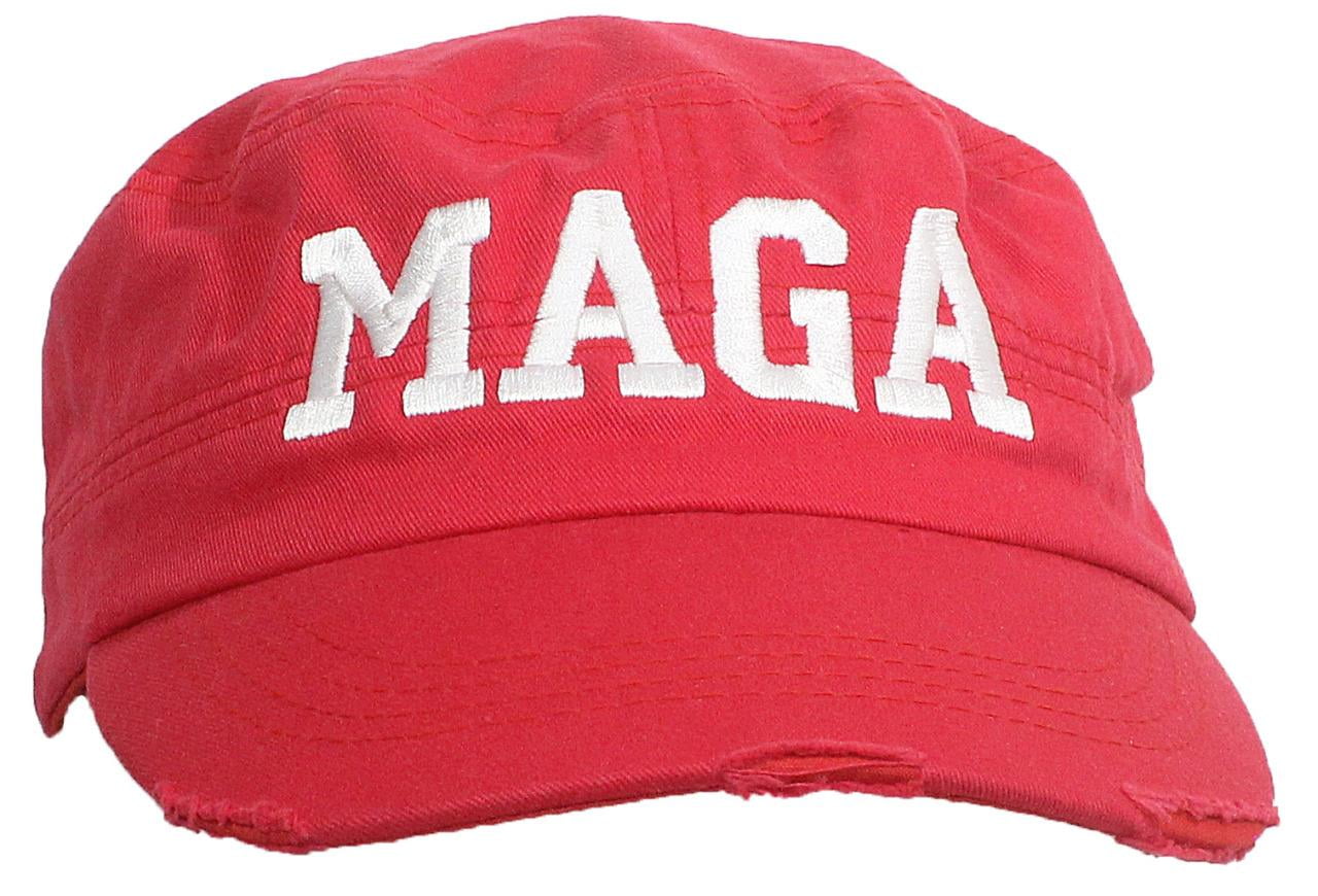 Tropic Hats Adult Embroidered MAGA Cadet Vintage Look Dad Cap W//Hook /& Loop