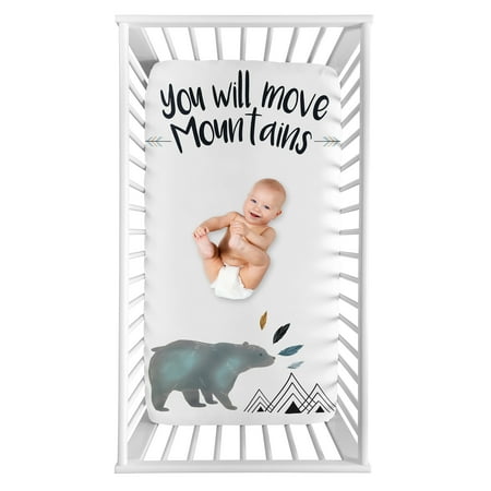 UPC: 0846480072232 | Bear Mountain Photo Op Fitted Crib Sheet by Sweet Jojo Designs
